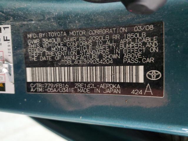 Photo 11 VIN: JTDBL40E399034204 - TOYOTA COROLLA BA 