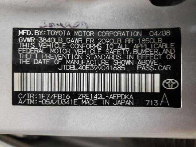 Photo 11 VIN: JTDBL40E399041685 - TOYOTA COROLLA BA 