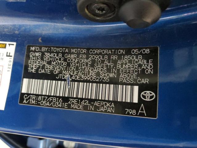 Photo 11 VIN: JTDBL40E399052735 - TOYOTA COROLLA 