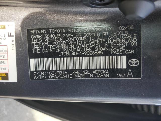 Photo 11 VIN: JTDBL40E499028685 - TOYOTA COROLLA BA 