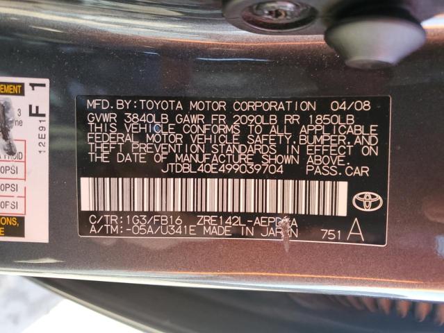 Photo 11 VIN: JTDBL40E499039704 - TOYOTA COROLLA BA 