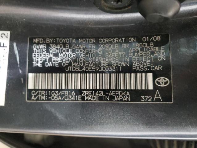 Photo 11 VIN: JTDBL40E59J003311 - TOYOTA COROLLA BA 