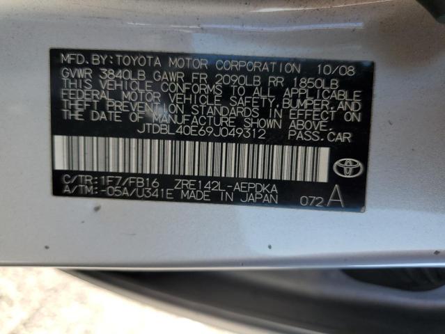 Photo 11 VIN: JTDBL40E69J049312 - TOYOTA COROLLA BA 