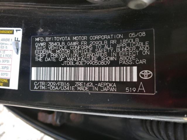 Photo 11 VIN: JTDBL40E799050809 - TOYOTA COROLLA BA 