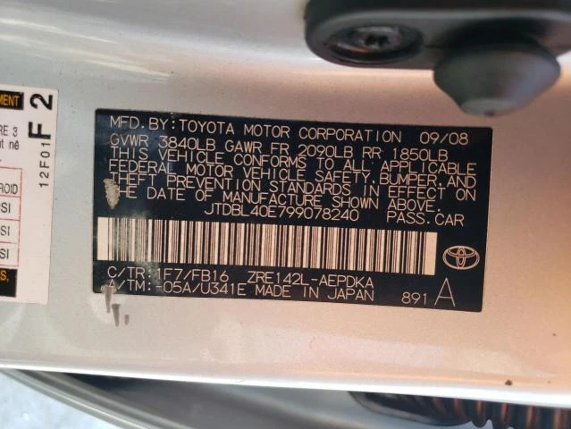 Photo 11 VIN: JTDBL40E799078240 - TOYOTA COROLLA BA 