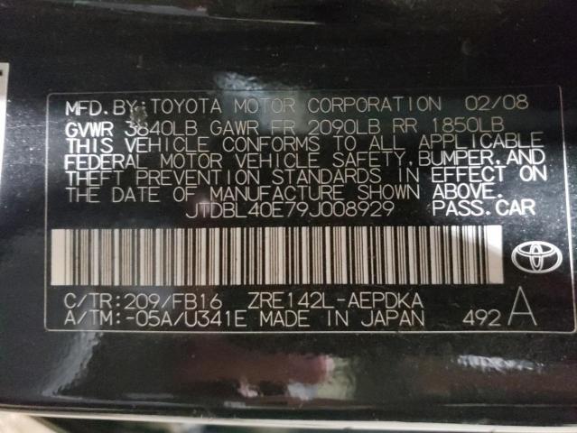 Photo 11 VIN: JTDBL40E79J008929 - TOYOTA COROLLA BA 