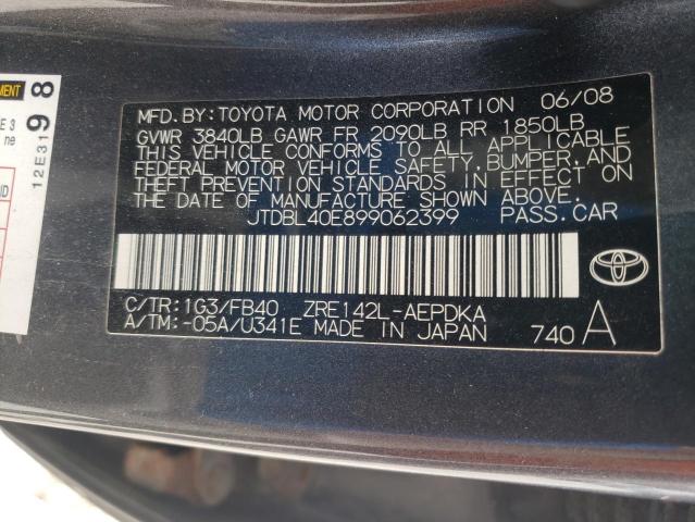 Photo 9 VIN: JTDBL40E899062399 - TOYOTA COROLLA BA 