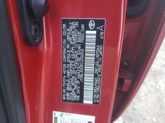 Photo 11 VIN: JTDBL40E89J008406 - TOYOTA COROLLA BA 