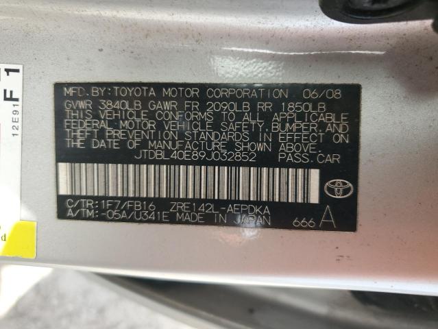 Photo 11 VIN: JTDBL40E89J032852 - TOYOTA COROLLA 