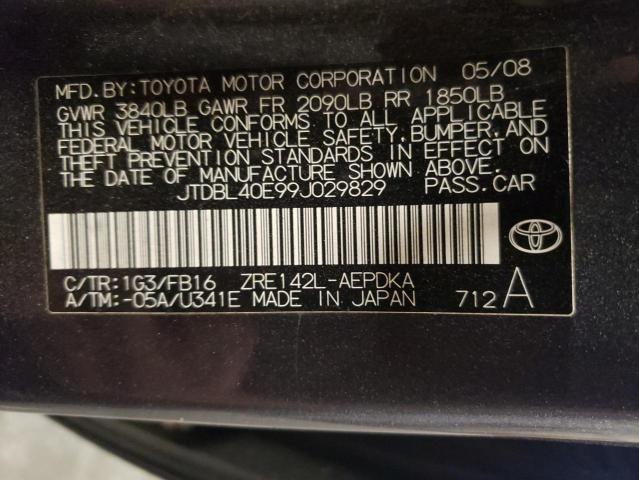 Photo 11 VIN: JTDBL40E99J029829 - TOYOTA COROLLA BA 