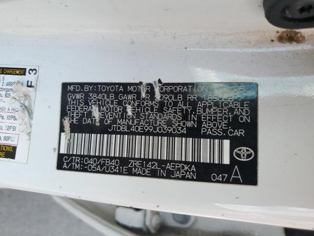 Photo 11 VIN: JTDBL40E99J039034 - TOYOTA COROLLA BA 