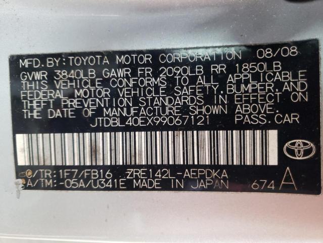 Photo 9 VIN: JTDBL40EX99067121 - TOYOTA COROLLA BA 