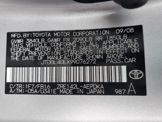 Photo 11 VIN: JTDBL40EX99076272 - TOYOTA COROLLA 