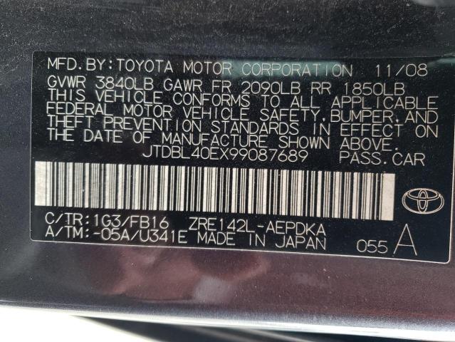 Photo 9 VIN: JTDBL40EX99087689 - TOYOTA COROLLA BA 