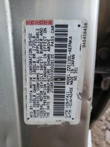 Photo 11 VIN: JTDBR32E030028135 - TOYOTA COROLLA 