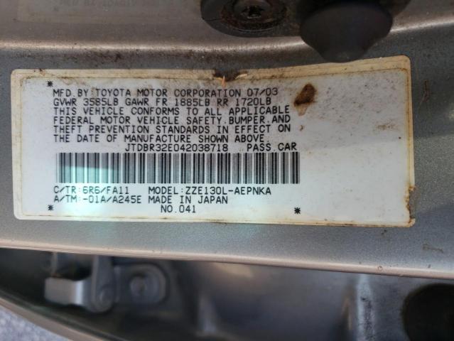 Photo 11 VIN: JTDBR32E042038718 - TOYOTA COROLLA CE 