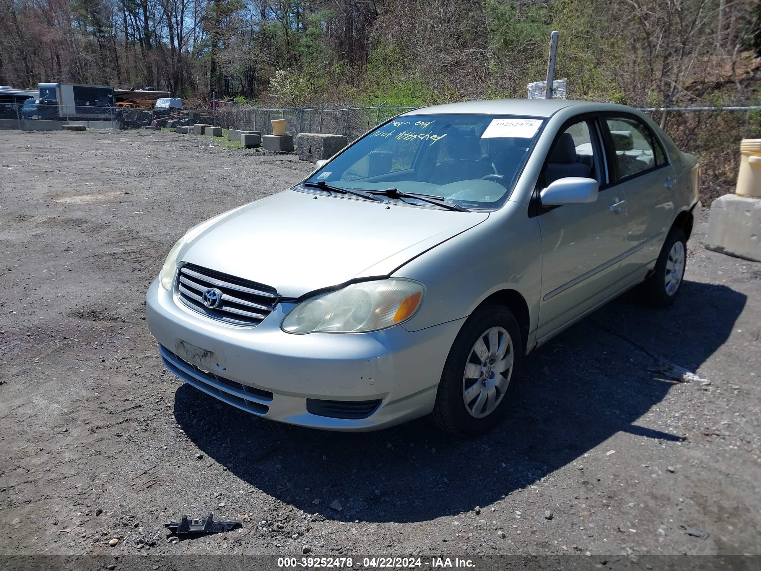 Photo 1 VIN: JTDBR32E230040741 - TOYOTA COROLLA 