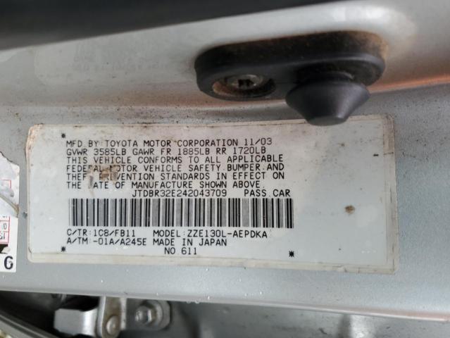 Photo 12 VIN: JTDBR32E242043709 - TOYOTA COROLLA CE 