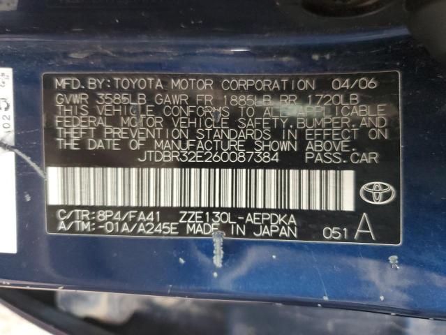 Photo 11 VIN: JTDBR32E260087384 - TOYOTA COROLLA 