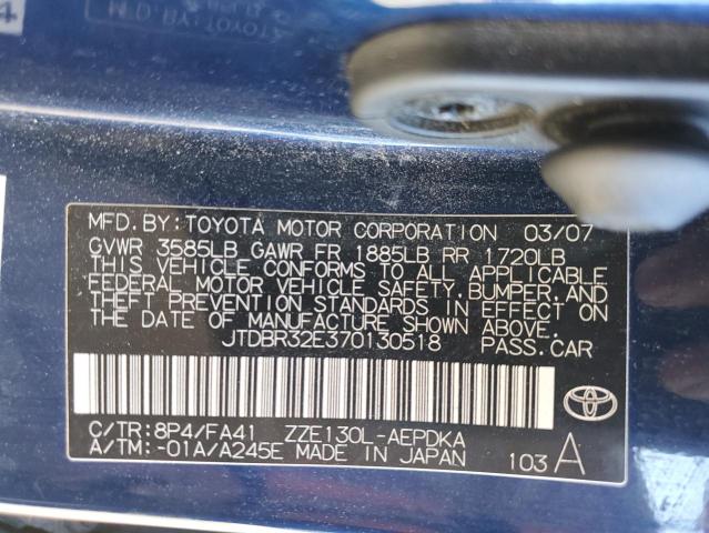 Photo 12 VIN: JTDBR32E370130518 - TOYOTA COROLLA 