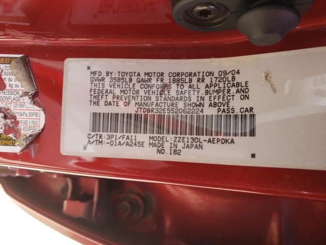 Photo 9 VIN: JTDBR32E552062224 - TOYOTA COROLLA CE 