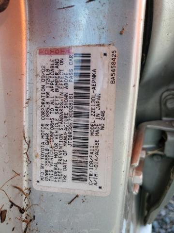 Photo 12 VIN: JTDBR32E730028181 - TOYOTA COROLLA CE 