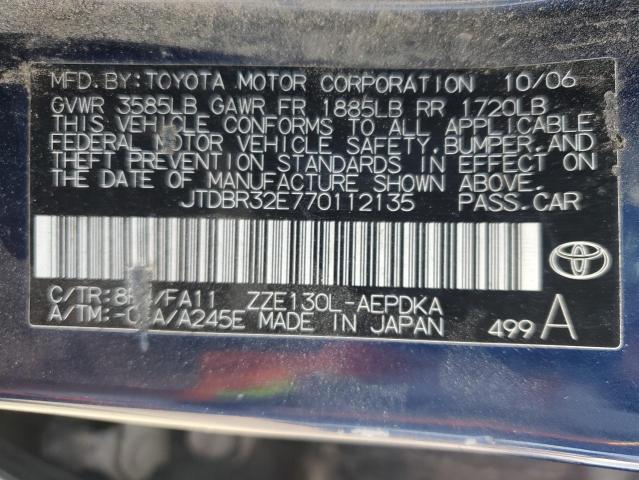 Photo 11 VIN: JTDBR32E770112135 - TOYOTA COROLLA CE 