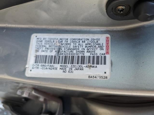 Photo 11 VIN: JTDBR32E830030778 - TOYOTA COROLLA CE 