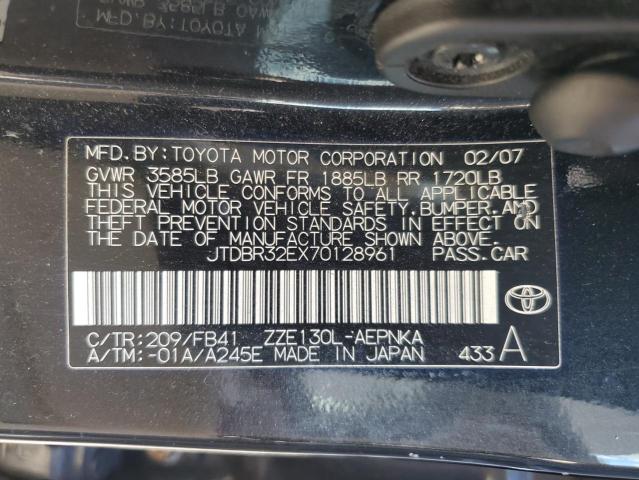 Photo 11 VIN: JTDBR32EX70128961 - TOYOTA COROLLA CE 