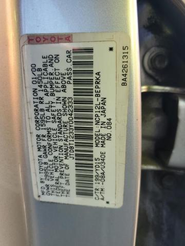 Photo 11 VIN: JTDBT1233Y0042333 - TOYOTA ECHO 