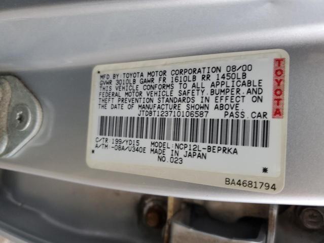 Photo 11 VIN: JTDBT123710106587 - TOYOTA ECHO 