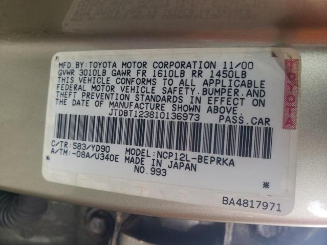 Photo 11 VIN: JTDBT123810136973 - TOYOTA ECHO 