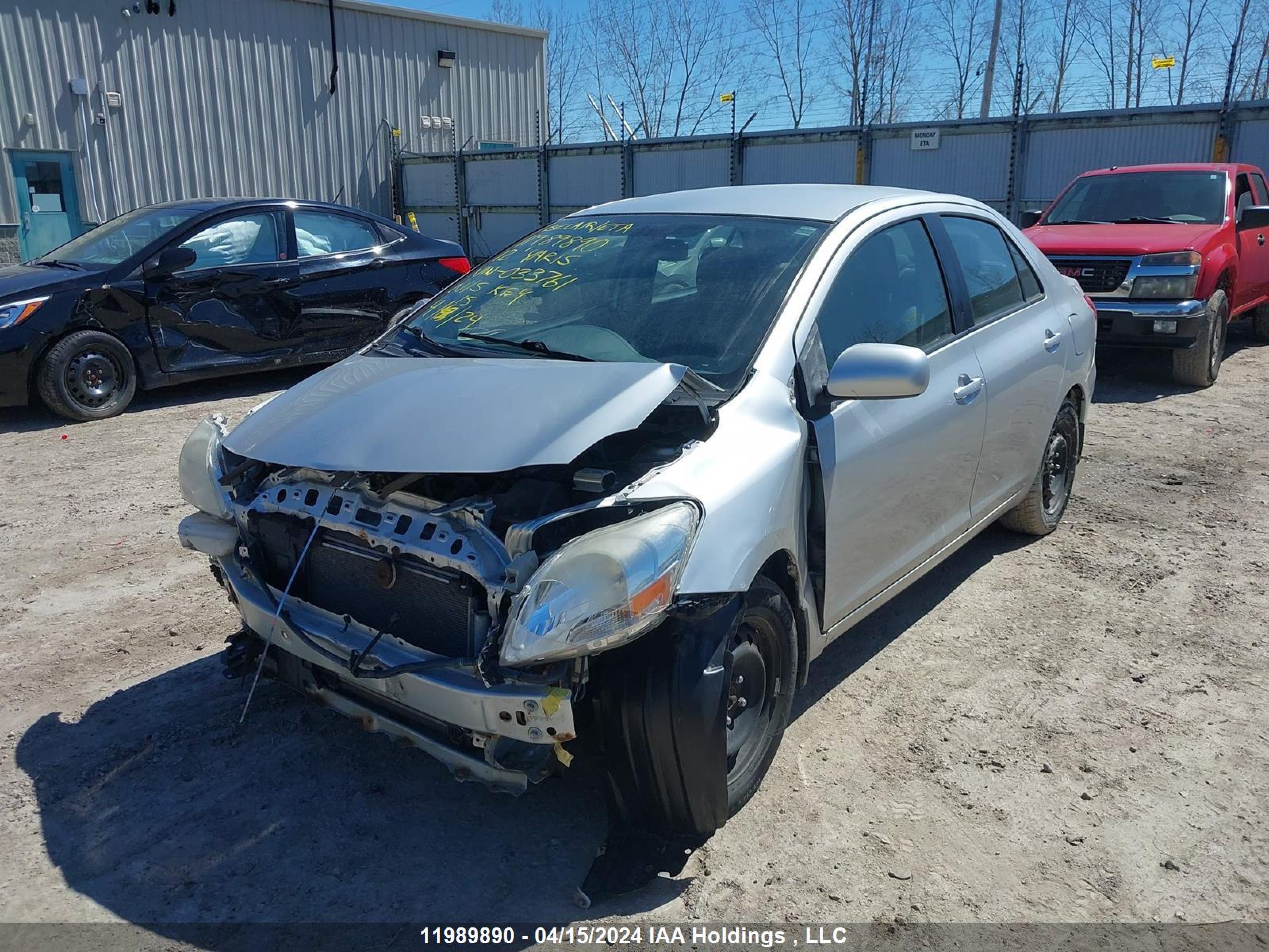 Photo 1 VIN: JTDBT4K30CL033761 - TOYOTA YARIS 