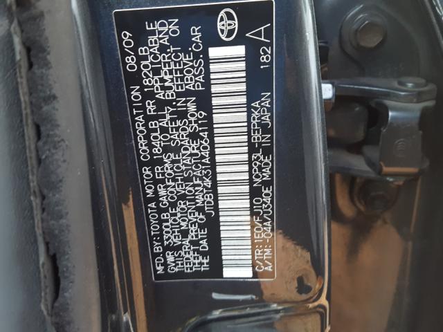 Photo 9 VIN: JTDBT4K31A4064119 - TOYOTA YARIS 