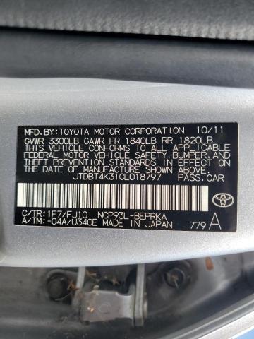 Photo 11 VIN: JTDBT4K31CL018797 - TOYOTA YARIS 