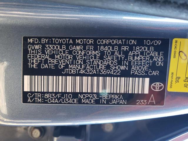 Photo 11 VIN: JTDBT4K32A1369422 - TOYOTA YARIS 