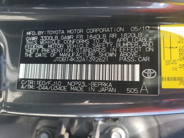 Photo 9 VIN: JTDBT4K32A1392621 - TOYOTA YARIS 