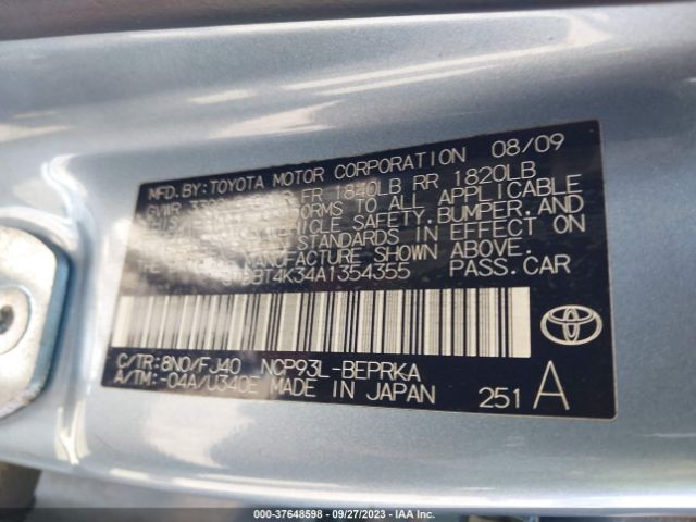 Photo 8 VIN: JTDBT4K34A1354355 - TOYOTA YARIS 