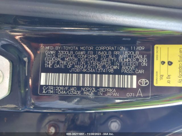 Photo 8 VIN: JTDBT4K34A1374198 - TOYOTA YARIS 