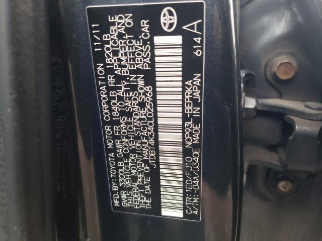 Photo 11 VIN: JTDBT4K34CL025968 - TOYOTA YARIS 