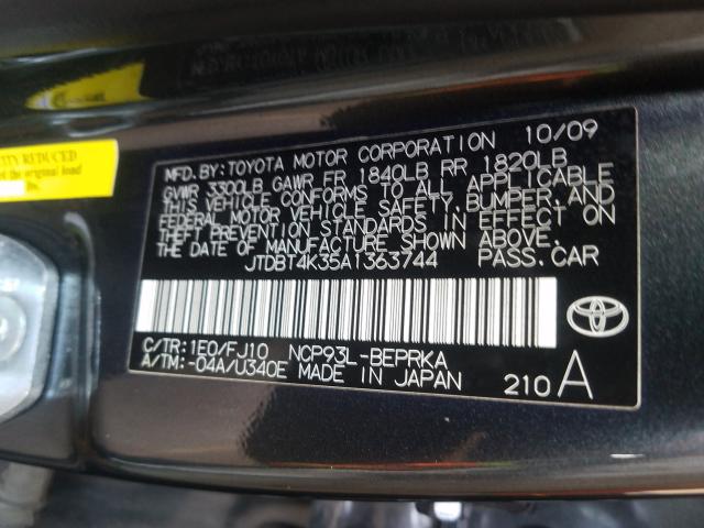 Photo 9 VIN: JTDBT4K35A1363744 - TOYOTA YARIS 