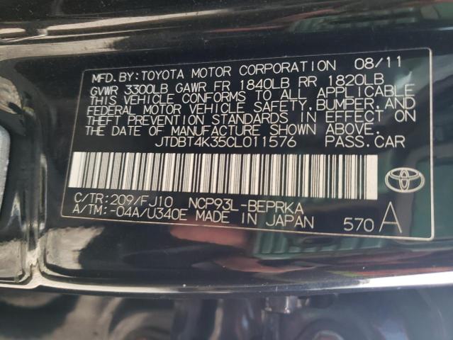 Photo 11 VIN: JTDBT4K35CL011576 - TOYOTA YARIS 