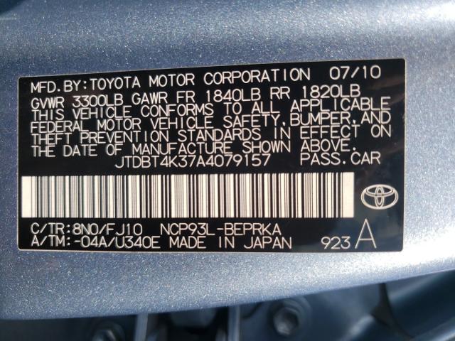 Photo 9 VIN: JTDBT4K37A4079157 - TOYOTA YARIS 