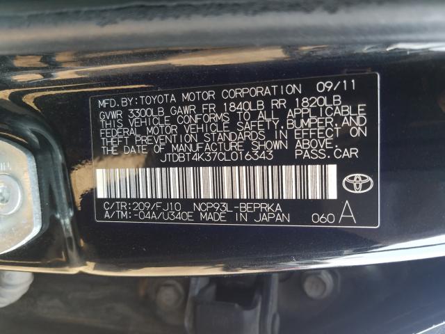 Photo 9 VIN: JTDBT4K37CL016343 - TOYOTA YARIS 