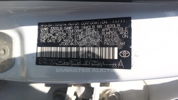 Photo 2 VIN: JTDBT4K37CL023924 - TOYOTA YARIS 