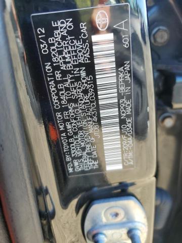 Photo 11 VIN: JTDBT4K37CL039315 - TOYOTA YARIS 