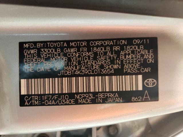 Photo 11 VIN: JTDBT4K39CL013654 - TOYOTA YARIS 