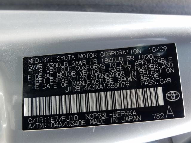 Photo 9 VIN: JTDBT4K3XA1368079 - TOYOTA YARIS 