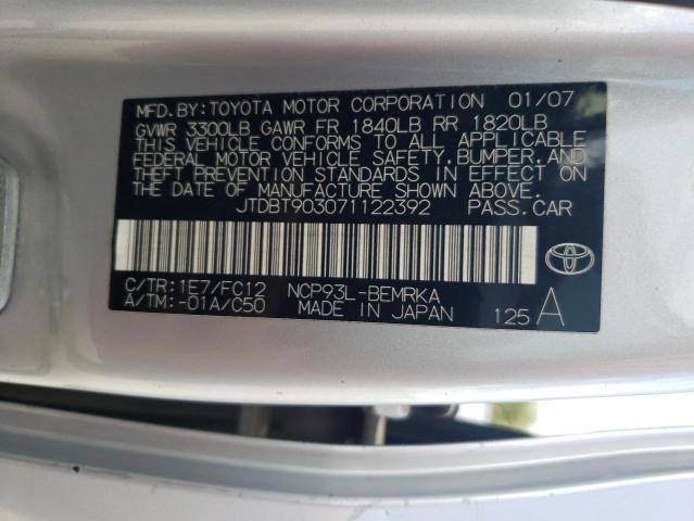 Photo 11 VIN: JTDBT903071122392 - TOYOTA YARIS 