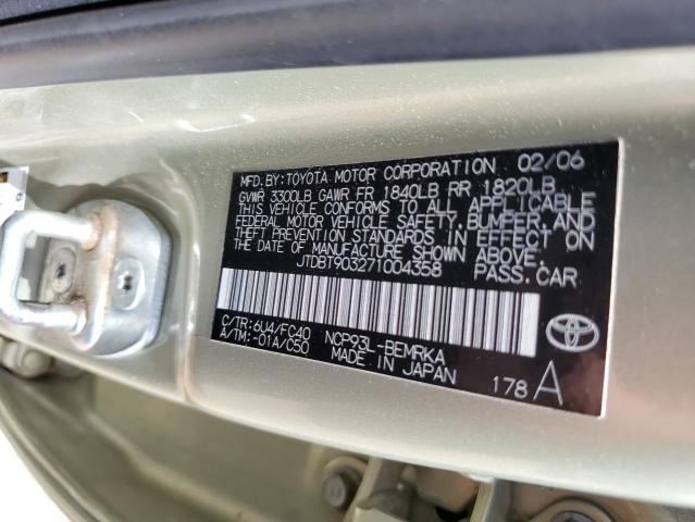 Photo 11 VIN: JTDBT903271004358 - TOYOTA YARIS 